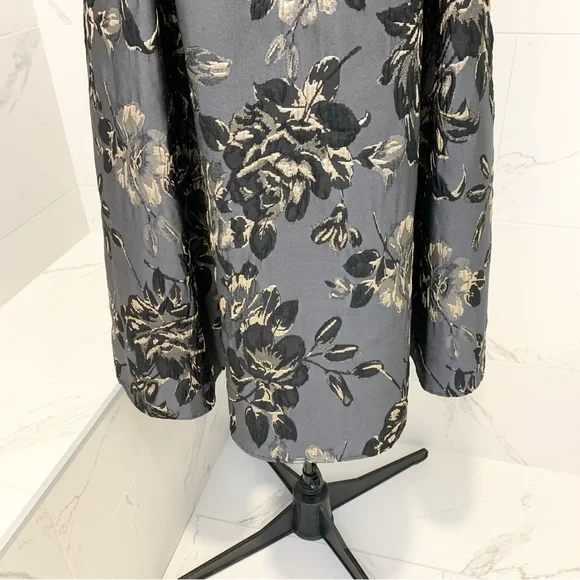 Adrianna Papell Metallic Floral Midi Dress - Picture 6 of 15